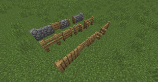 Both vanilla and mod's fence gates work with mod's fences and vanilla fences and walls!