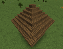 How a roof and corners made with vertical stairs look like