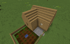 How a roof and inner corners made with vertical stairs looks like
