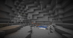 Cave with v1 stone speleothems