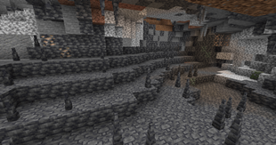 Cave with v1 deepslate speleothems