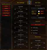 Layout settings