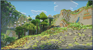 Overgrown rocky hills