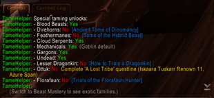 If you already have certain tames as default it shows you why! 