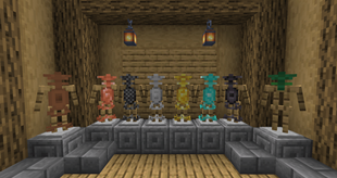 Back-side View of armor sets