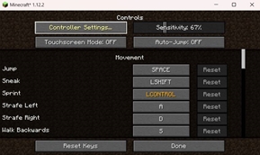 How to go to the Controller Settings