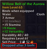 Item tooltip