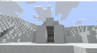 A igloo in a sinking fields biome.