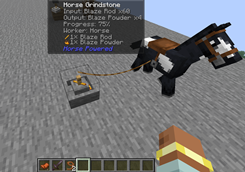 Horse Grindstone processing Blaze Rods