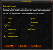 Main menu