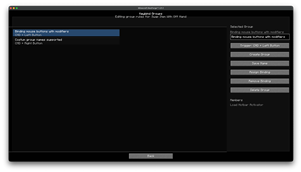 Keybind Groups screen