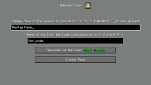 Team Creation Screen