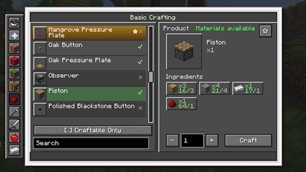 Crafting UI