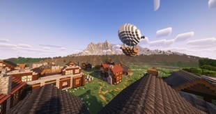 Airship over the village