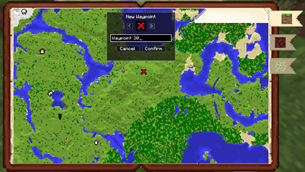Waypoint creation menu