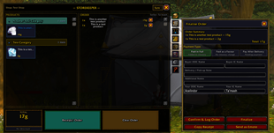 Storekeeper - Order creation