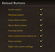 ReloadButtons Options