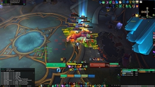 Floating damage taken, healing taken and mitigation during heavy combat.