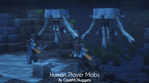 Human Player Mobs Guardian and Elder Guardian