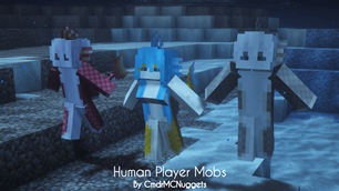 Human Player Mobs Salmon, Pufferfish, and Cod fish