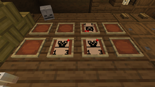 Some cards on a gameboard