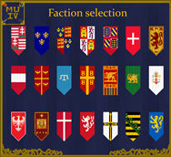 Faction selection list