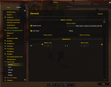 General settings panel