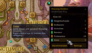 Map filter panel