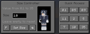 Gui of self targeting mode.