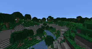 River through a tropical plateau