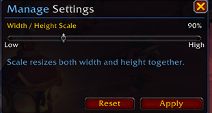 Manage Settings Interface