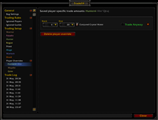 Player Overrides