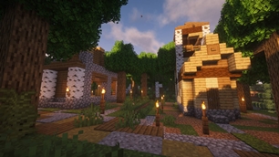 ruins in forest