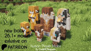 Human Player Mobs Wolf, Cat, Fox