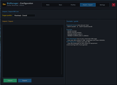 Config - Import/Export View