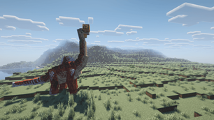 Brachiosaurus in a steppe biome