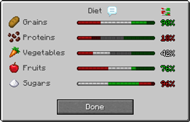 Diet GUI (Quality View)