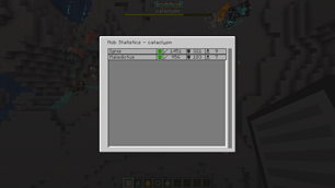 Mob statistics interface
