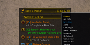 Kaliel's Tracker - Filters