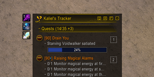 Kaliel's Tracker - Quest item buttons