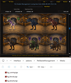 Owned Pets panel - Grid View with ElvUI and custom background.png