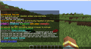 Crash Link (server) Upload complete