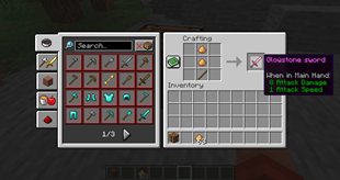 Glowstone sword recipe