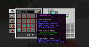 What does glowstone ruby do