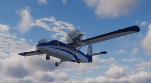 DHC6 Twinotter in flight