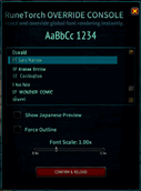 RuneTorch Menu02