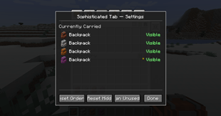 Sophisticated Tab Settings Menu
