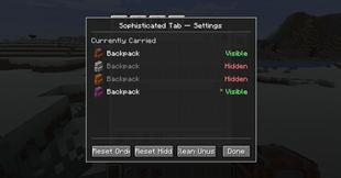 Hiding Backpacks in the Tab Settings