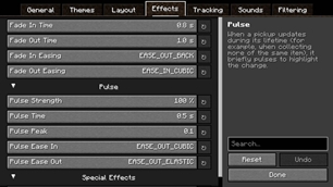 Effects Settings