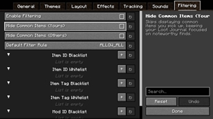 Filtering Settings